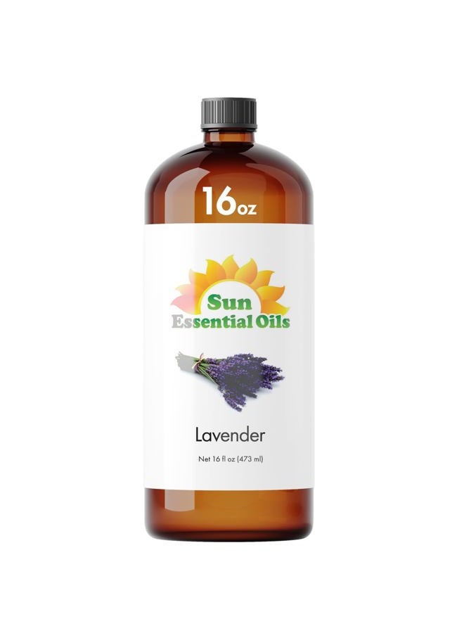 Sun Essential Oils Sun Essential Oil - Lavender Essential Oil 16 oz (473 ml) for Diffuser, Humidifier, Skin, Aromatherapy Massage, Scented for Soap & Candle Making at Home, Calming Aroma for Sleep - Image 1